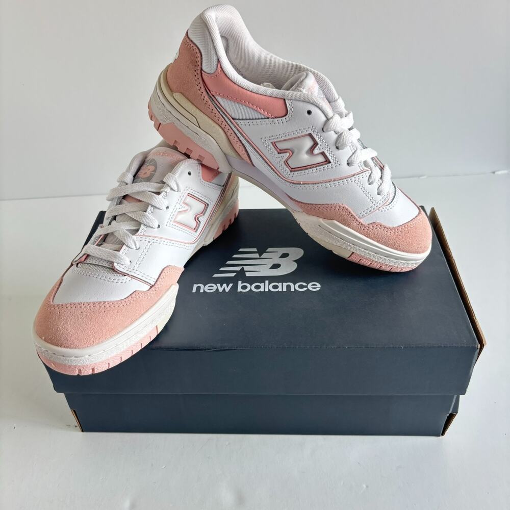 New Balance 550 'White Pink Blanc Rose' Sneakers GSB550CD Size Kids 6